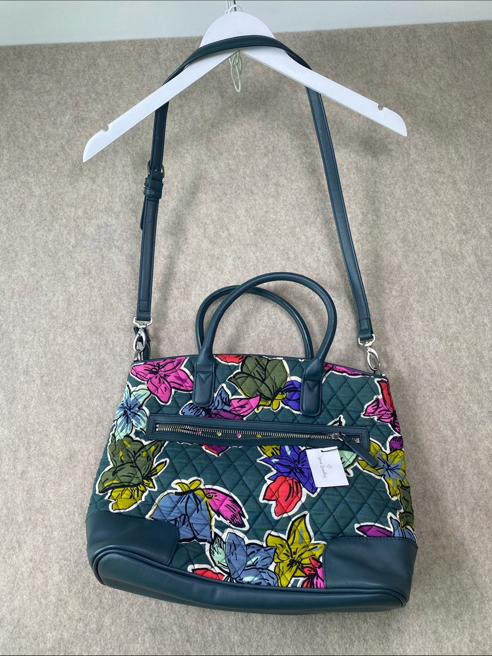 Vera Bradley Day Off Satchel Bohemian Blooms Floral Crossbody Bag NWT